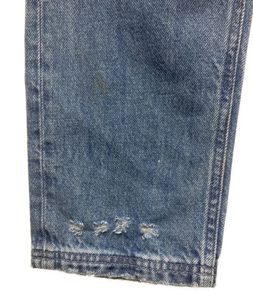FENDI（フェンディ）FENDI (フェンディ) ダメージ加工ロゴデニムパンツ ブルー サイズ:33/34の古着・服飾アイテム