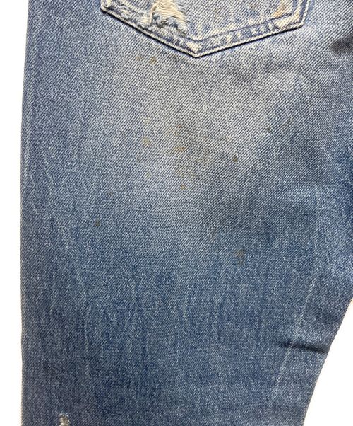 FENDI（フェンディ）FENDI (フェンディ) ダメージ加工ロゴデニムパンツ ブルー サイズ:33/34の古着・服飾アイテム