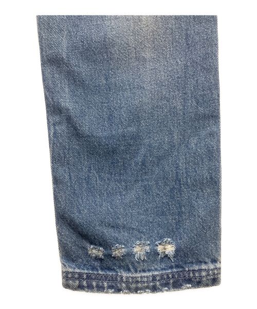 FENDI（フェンディ）FENDI (フェンディ) ダメージ加工ロゴデニムパンツ ブルー サイズ:33/34の古着・服飾アイテム