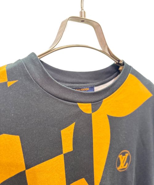 LOUIS VUITTON（ルイ ヴィトン）LOUIS VUITTON (ルイ ヴィトン) ジャイアント ダミエ プリントTシャツ ブラック×ブラウン サイズ:Mの古着・服飾アイテム