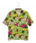 GUCCI（グッチ）の古着「Gucci Printed Bowling Shirt フローラル ボウリングシャツ」｜グリーン×ピンク