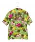 GUCCI (グッチ) Gucci Printed Bowling Shirt フローラル ボウリングシャツ グリーン×ピンク サイズ:44：24000円