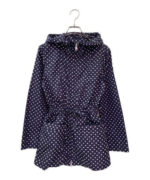 PRADA（プラダ）PRADA (プラダ) ドッド柄ナイロンジップパーカー ネイビー サイズ:36の古着・服飾アイテム