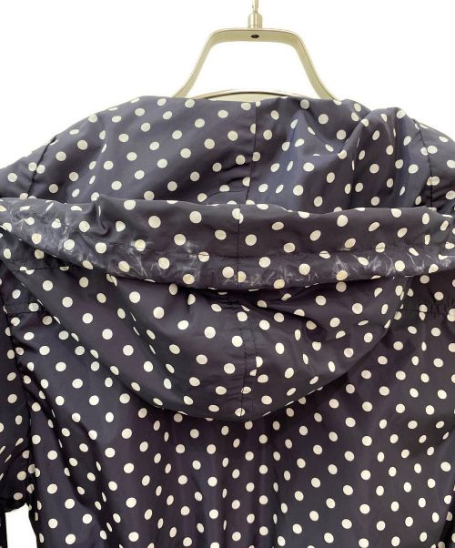 PRADA（プラダ）PRADA (プラダ) ドッド柄ナイロンジップパーカー ネイビー サイズ:36の古着・服飾アイテム