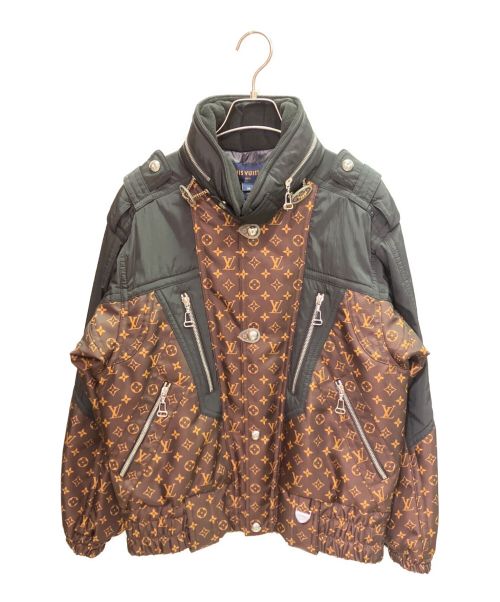 LOUIS VUITTON（ルイ ヴィトン）LOUIS VUITTON (ルイ ヴィトン) モノグラムジャケット ブラック×ブラウン サイズ:36の古着・服飾アイテム