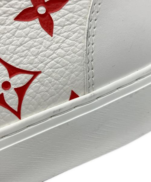 LOUIS VUITTON（ルイ ヴィトン）LOUIS VUITTON (ルイ ヴィトン) TATTOO LINE HIGHCUT SNEAKER/タトゥーラインハイカットスニーカー ホワイト×レッド サイズ:7 1/2の古着・服飾アイテム