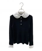 CHANELシャネル）の古着「Coco Button Knit Polo Shirt」｜ブラック