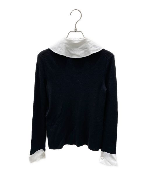 CHANEL（シャネル）CHANEL (シャネル) Coco Button Knit Polo Shirt ブラック サイズ:36の古着・服飾アイテム