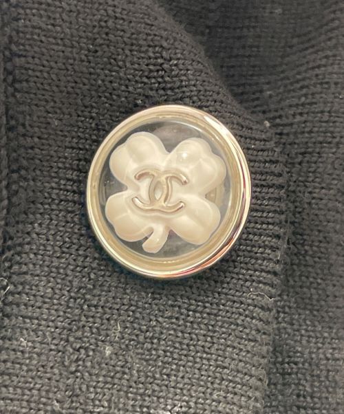 CHANEL（シャネル）CHANEL (シャネル) Coco Button Knit Polo Shirt ブラック サイズ:36の古着・服飾アイテム