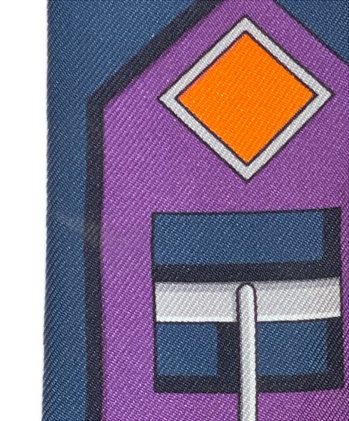 HERMES（エルメス）HERMES (エルメス) ツイリー ネイビー×パープル サイズ:-の古着・服飾アイテム