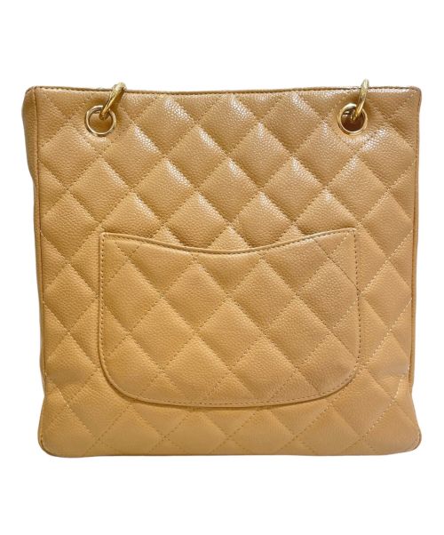 CHANEL（シャネル）CHANEL (シャネル) マトラッセスクエアチェーントートバッグ ベージュの古着・服飾アイテム