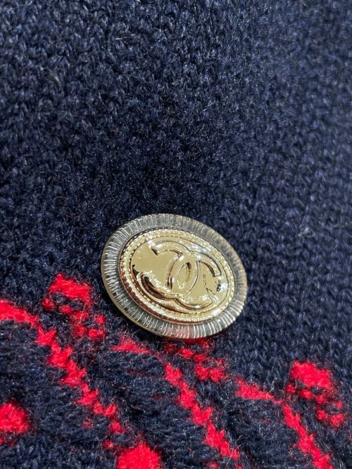 CHANEL（シャネル）CHANEL (シャネル) ボーダーニット ネイビー サイズ:36の古着・服飾アイテム