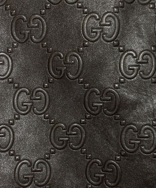 GUCCI（グッチ）GUCCI (グッチ) GG柄レザージャケット ブラウン サイズ:SIZE 48の古着・服飾アイテム