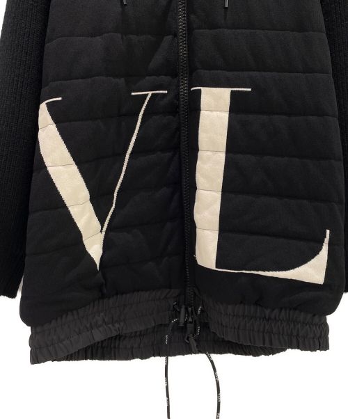 VALENTINO（ヴァレンティノ）VALENTINO (ヴァレンティノ) ニットダウンジャケット ブラック サイズ:Mの古着・服飾アイテム