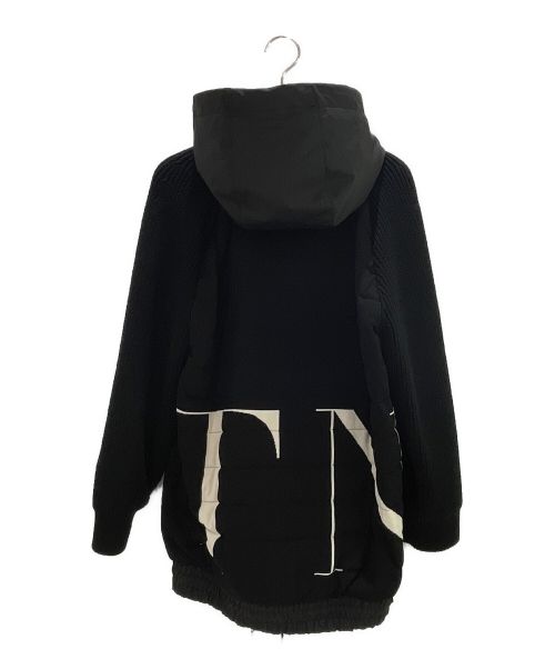 VALENTINO（ヴァレンティノ）VALENTINO (ヴァレンティノ) ニットダウンジャケット ブラック サイズ:Mの古着・服飾アイテム
