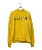 CELINEセリーヌ）の古着「プリントプルオーバーパーカー」｜イエロー