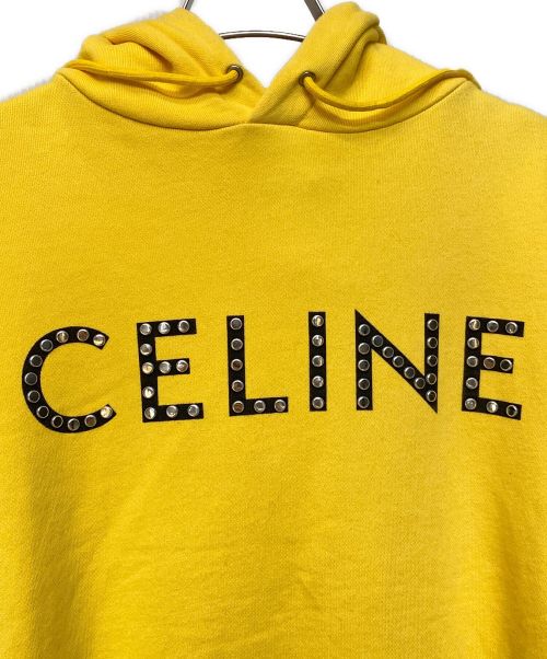 CELINE（セリーヌ）CELINE (セリーヌ) プリントプルオーバーパーカー イエロー サイズ:Sの古着・服飾アイテム