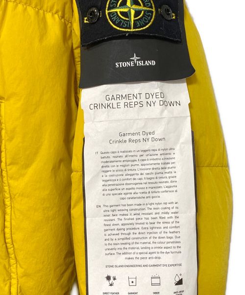 STONE ISLAND（ストーンアイランド）STONE ISLAND (ストーンアイランド) ダウンジャケット イエロー サイズ:Mの古着・服飾アイテム