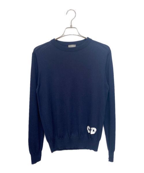 Dior（ディオール）DIOR (ディオール) DANIEL ARSHAM (ダニエルアーシャム) クルーネックニット ネイビー サイズ:Sの古着・服飾アイテム