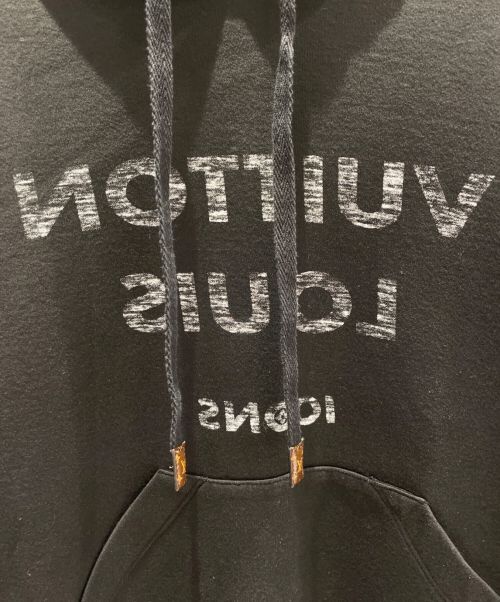 LOUIS VUITTON（ルイ ヴィトン）LOUIS VUITTON (ルイ ヴィトン) ロゴプルオーバーパーカー ブラック サイズ:Mの古着・服飾アイテム