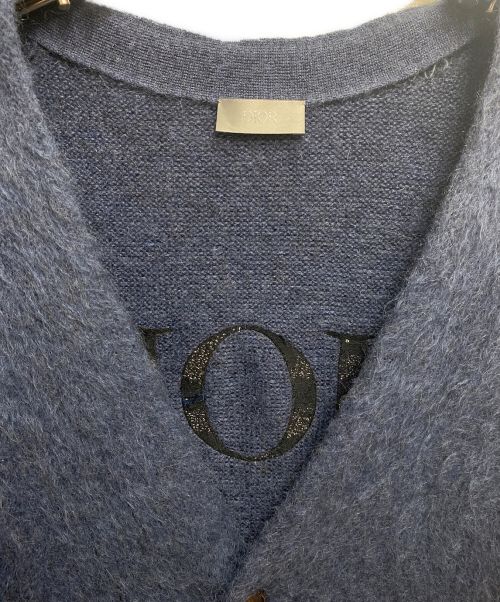 Dior（ディオール）DIOR (ディオール) PETER DOIG (ピータドイグ) モヘアカーディガン ネイビー サイズ:Mの古着・服飾アイテム