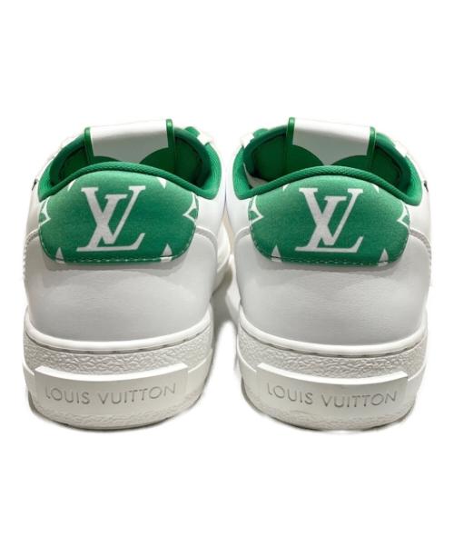 LOUIS VUITTON（ルイ ヴィトン）LOUIS VUITTON (ルイ ヴィトン) チャーリー ライン スニーカー ホワイト×グリーン サイズ:7の古着・服飾アイテム