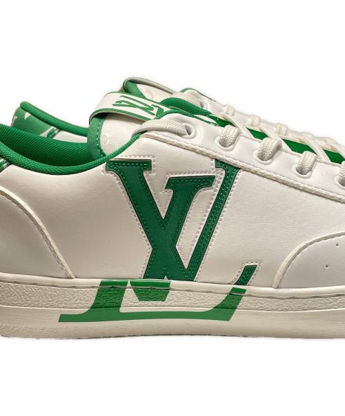 LOUIS VUITTON（ルイ ヴィトン）LOUIS VUITTON (ルイ ヴィトン) チャーリー ライン スニーカー ホワイト×グリーン サイズ:7の古着・服飾アイテム
