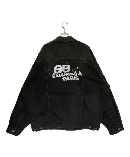 BALENCIAGA（バレンシアガ）BALENCIAGA (バレンシアガ)  HAND DRAWN BB ICON Oversized Jacket ブラック サイズ:2の古着・服飾アイテム