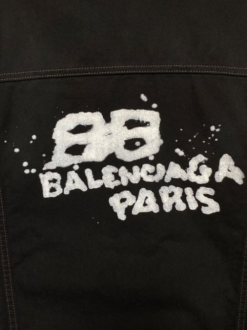 BALENCIAGA（バレンシアガ）BALENCIAGA (バレンシアガ)  HAND DRAWN BB ICON Oversized Jacket ブラック サイズ:2の古着・服飾アイテム