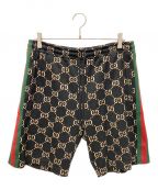 GUCCIグッチ）の古着「GGコットンジャージー ジョギングショートパンツ」｜ブラック