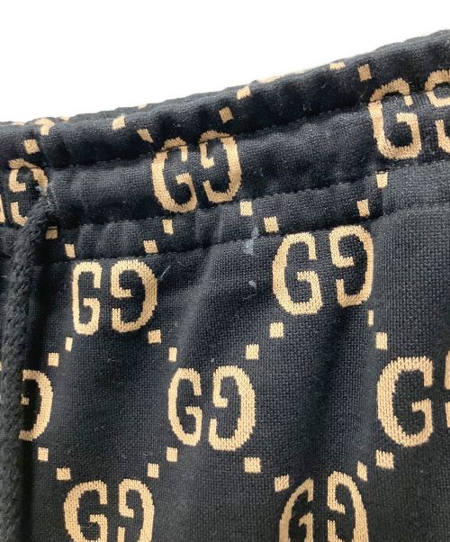 GUCCI（グッチ）GUCCI (グッチ) GGコットンジャージー ジョギングショートパンツ ブラック サイズ:Lの古着・服飾アイテム