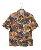 DIOR HOMME×PETER DOIGディオール オム×ピーター・ドイグ）の古着「カモフラージュジャガード半袖シルクシャツ」｜マルチカラー