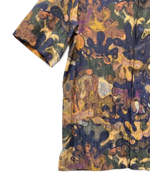 DIOR HOMME（ディオール オム）DIOR HOMME (ディオール オム) PETER DOIG (ピーター ドイグ) カモフラージュジャガード半袖シルクシャツ マルチカラー サイズ:37の古着・服飾アイテム