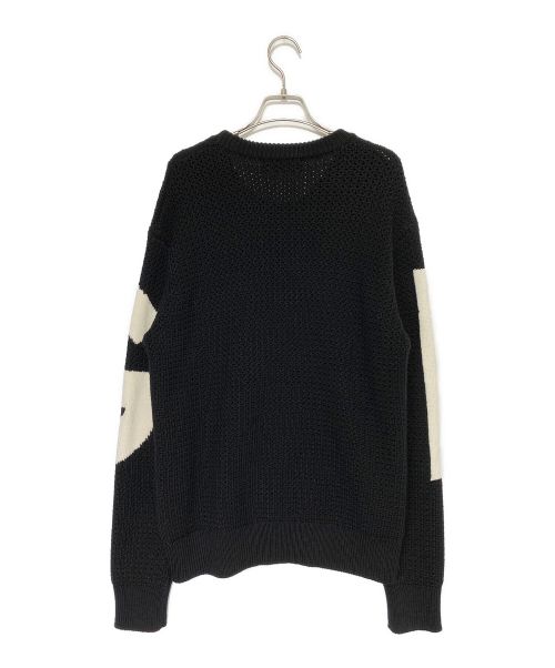 DOLCE & GABBANA（ドルチェ＆ガッバーナ）DOLCE & GABBANA (ドルチェ＆ガッバーナ) ビッグロゴクルーネックニット ブラック×ホワイト サイズ:Sの古着・服飾アイテム
