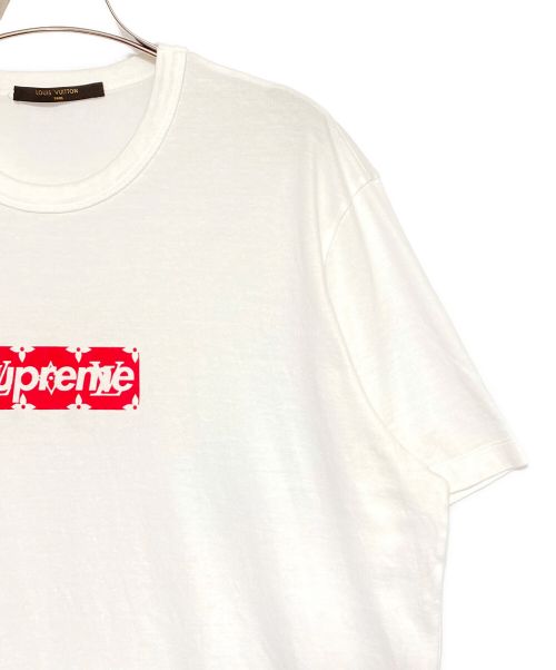 LOUIS VUITTON（ルイ ヴィトン）LOUIS VUITTON (ルイ ヴィトン) Box Logo Tee ホワイト×レッド サイズ:Mの古着・服飾アイテム