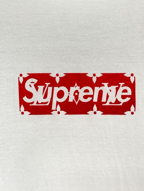 LOUIS VUITTON（ルイ ヴィトン）LOUIS VUITTON (ルイ ヴィトン) Box Logo Tee ホワイト×レッド サイズ:Mの古着・服飾アイテム