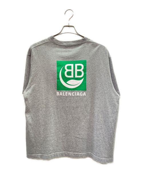 BALENCIAGA（バレンシアガ）BALENCIAGA (バレンシアガ) ワンポイントロゴTシャツ グレー サイズ:Sの古着・服飾アイテム