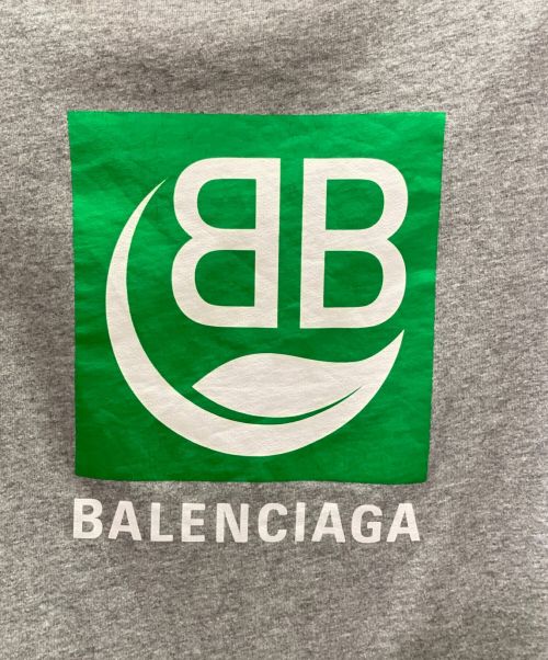 BALENCIAGA（バレンシアガ）BALENCIAGA (バレンシアガ) ワンポイントロゴTシャツ グレー サイズ:Sの古着・服飾アイテム