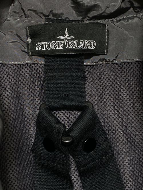 STONE ISLAND（ストーンアイランド）STONE ISLAND (ストーンアイランド) SHADOW PROJECTストライプナイロンコート グレー サイズ:Lの古着・服飾アイテム