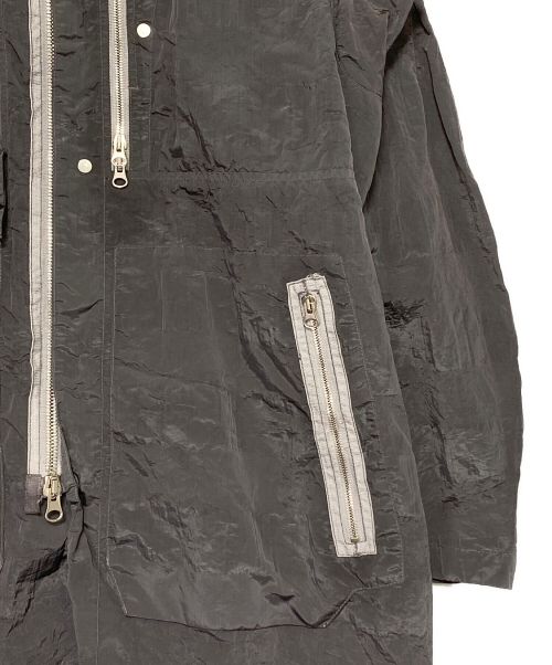 STONE ISLAND（ストーンアイランド）STONE ISLAND (ストーンアイランド) SHADOW PROJECTストライプナイロンコート グレー サイズ:Lの古着・服飾アイテム