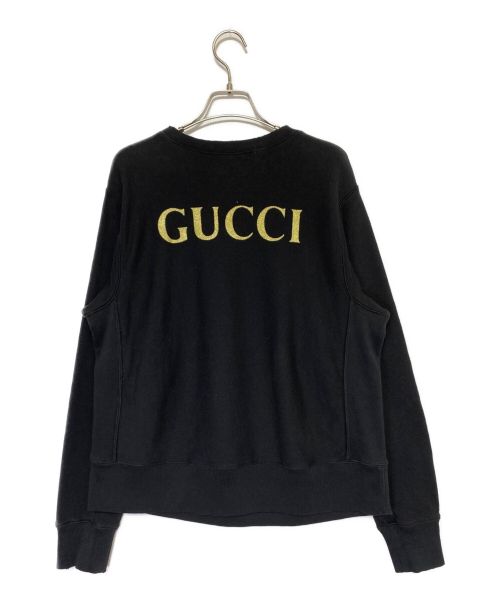 GUCCI（グッチ）GUCCI (グッチ) プリントスウェット ブラック サイズ:Sの古着・服飾アイテム