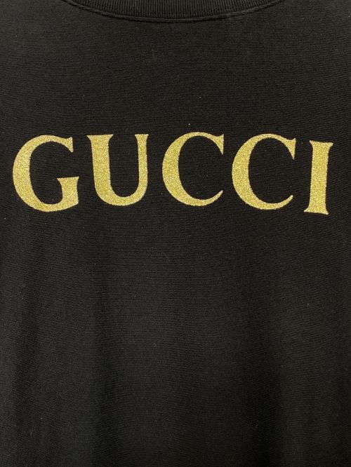 GUCCI（グッチ）GUCCI (グッチ) プリントスウェット ブラック サイズ:Sの古着・服飾アイテム