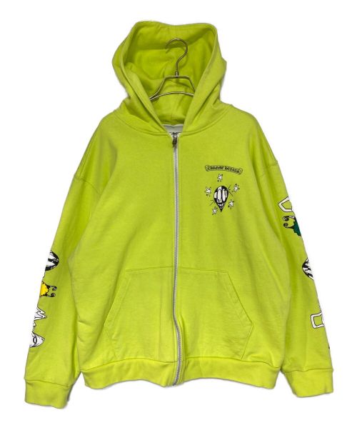 CHROME HEARTS（クロムハーツ）CHROME HEARTS (クロムハーツ) MATTY BOY (マッティ ボーイ) PPO LINK Zip Up Hoodie イエロー サイズ:XLの古着・服飾アイテム