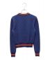 GUCCI (グッチ) GG柄ジャガードニット ブルー×レッド サイズ:XS：60000円