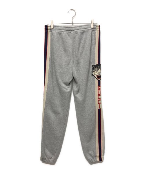 GUCCI（グッチ）GUCCI (グッチ) タイガーワッペンスウェットパンツ グレー サイズ:Sの古着・服飾アイテム