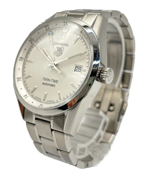 TAG Heuer（タグ・ホイヤー）TAG Heuer (タグホイヤー) Carrera Twin-Time カレラ ツインタイム Ref.WV2116.BA0787 シルバー文字盤 サイズ:39.0mmの古着・服飾アイテム
