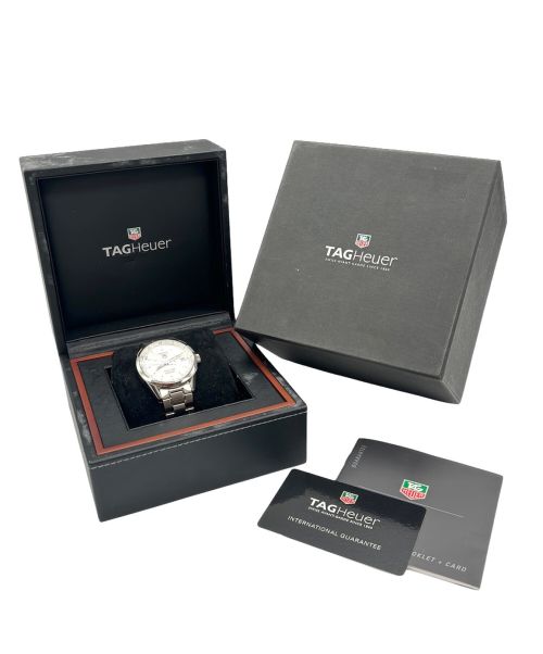TAG Heuer（タグ・ホイヤー）TAG Heuer (タグホイヤー) Carrera Twin-Time カレラ ツインタイム Ref.WV2116.BA0787 シルバー文字盤 サイズ:39.0mmの古着・服飾アイテム