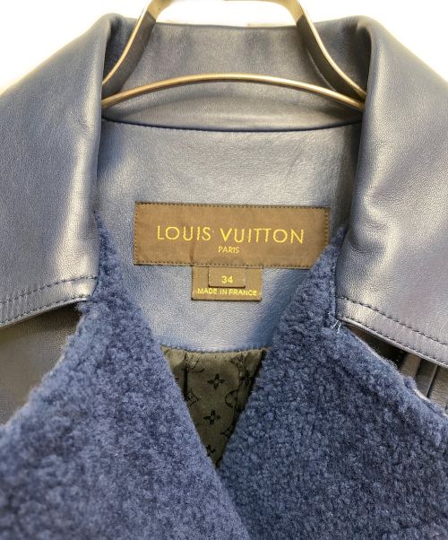 LOUIS VUITTON（ルイ ヴィトン）LOUIS VUITTON (ルイ ヴィトン) ダブルライダースジャケット ブルー サイズ:34の古着・服飾アイテム