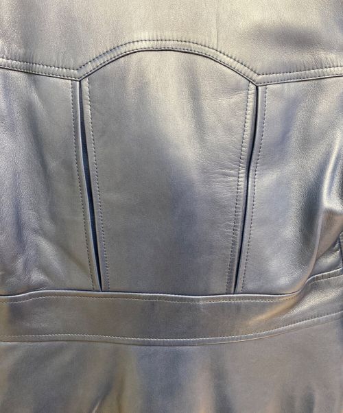 LOUIS VUITTON（ルイ ヴィトン）LOUIS VUITTON (ルイ ヴィトン) ダブルライダースジャケット ブルー サイズ:34の古着・服飾アイテム