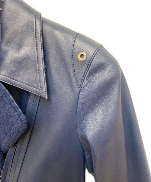 LOUIS VUITTON（ルイ ヴィトン）LOUIS VUITTON (ルイ ヴィトン) ダブルライダースジャケット ブルー サイズ:34の古着・服飾アイテム